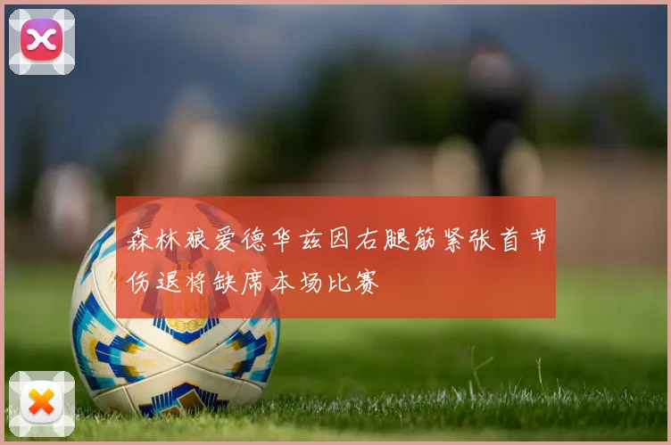 森林狼爱德华兹因右腿筋紧张首节伤退将缺席本场比赛